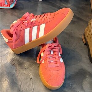 Adidas Coral Sneakers with White Accents